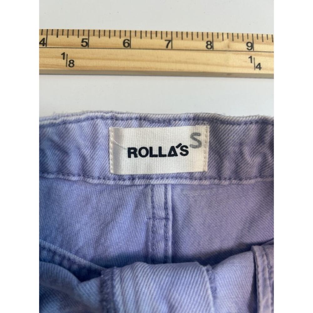 Outer Banks Rolla’s Dusters Distressed High Waist Lavender Denim Shorts Sz 4 26 - Picture 5 of 6